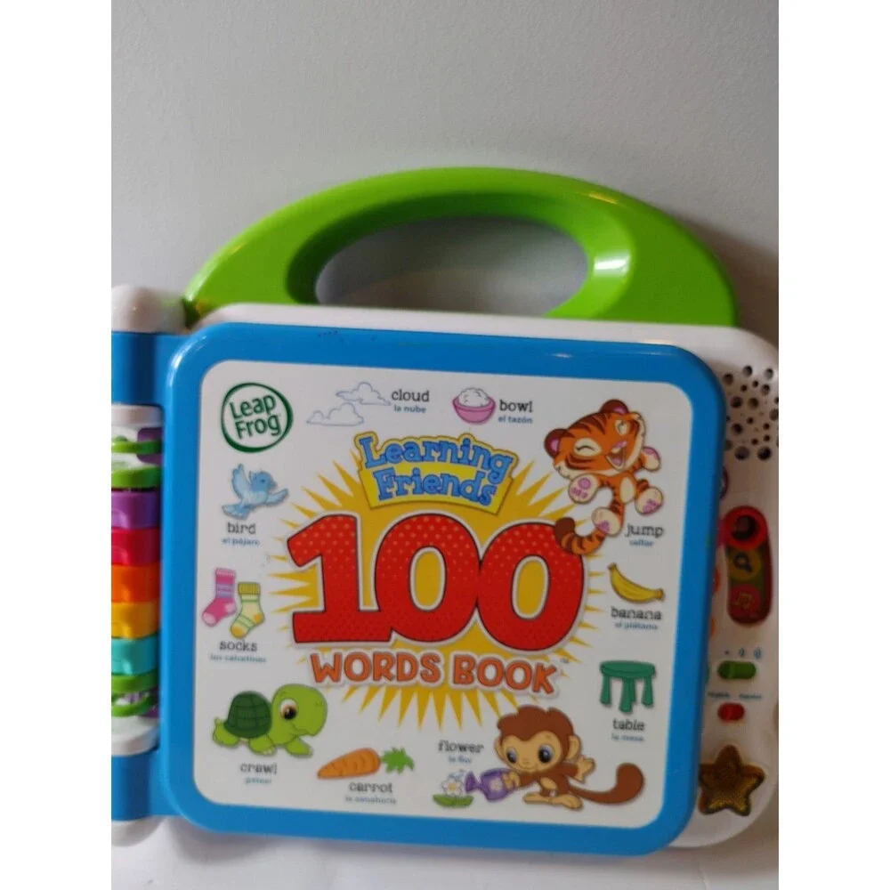 Leap Frog Learning Friends 100 Word Book (English & Spanish) Pre-owned Tested